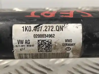 Автозапчасти б/у передняя правая трансмиссия за seat leon (5f1) 1.6 tdi ссылки oem iam 1k0407272qn  