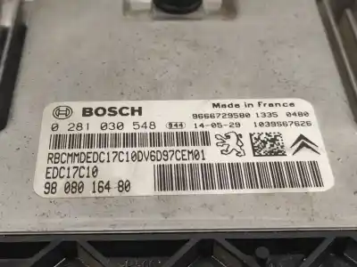 Second-hand car spare part ecu engine control for citroen c4 cactus 1.6 hdi 90 oem iam references 0281030548 9808016480 edc17c10