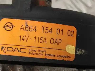 Second-hand car spare part alternator for ssangyong actyon 2.0 td cat oem iam references a6641540102  