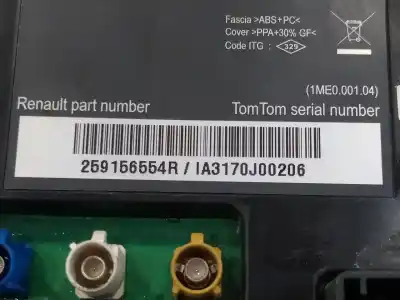 Peça sobressalente para automóvel em segunda mão display gps / multimídia por renault fluence 1.5 dci diesel fap referências oem iam 259156554r  