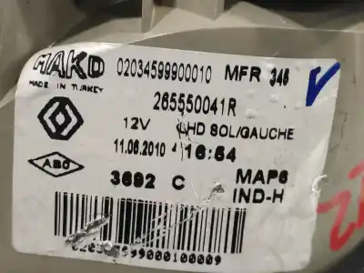 Автозапчастина б/у внутрішній лівий задній ліхар для renault fluence 1.5 dci diesel fap посилання на oem iam 265550041r  