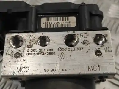 Peça sobressalente para automóvel em segunda mão abs por dacia logan 1.4 cat referências oem iam 0265231488 8200262807 0265800396