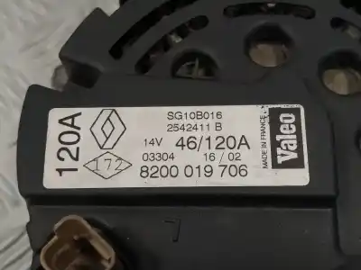 Автозапчастина б/у генератор для renault scenic (ja..) 2.0 16v cat (f4r) посилання на oem iam 8200019706 sg10b016 