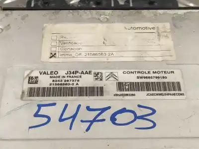 Second-hand car spare part ecu engine control for citroen berlingo 1.4 oem iam references sw9665799180 215865632a j34paae