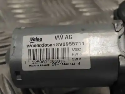 Second-hand car spare part rear windshield wiper motor for audi a3 sportback (8va) 2.0 16v tdi oem iam references w000030581 8v0955711 