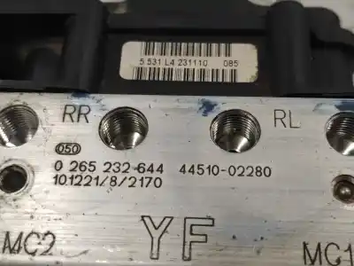 Peça sobressalente para automóvel em segunda mão abs por toyota auris (_e15_) 1.4 d-4d (nde150_) referências oem iam 0265232644 4451002280 0265800986
