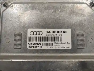 Second-hand car spare part ecu engine control for audi a3 (8p) 1.6 102 cv / 75 kw oem iam references 06a906033bb 5wp40227 