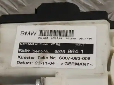Second-hand car spare part right front window motor for bmw x3 (e83) 2.0d oem iam references 0130822222 69259641 s007083006
