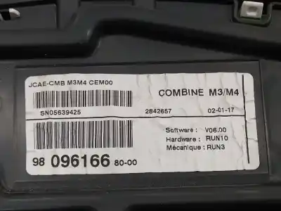 Peça sobressalente para automóvel em segunda mão quadrante por citroen c-elysee (dd_) 1.6 bluehdi 100 referências oem iam 9809616680  