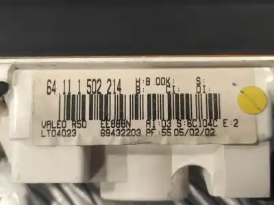 Second-hand car spare part heating / air conditioning control panel for mini mini (r50,r53) one oem iam references 64111502214 69432203 