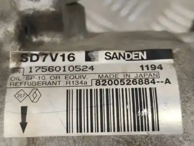 Second-hand car spare part air conditioning compressor for dacia logan mcv (ks_) 1.5 dci (ks0k) oem iam references sd7v161194 8200526884a 