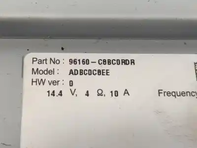 Gebrauchtes Autoersatzteil audiosystem / radio-cd zum hyundai i20 active 1.0 tgdi cat oem-iam-referenzen 96160c8bc0 96160c8bc0rdr adbc0c8ee