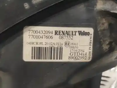 Second-hand car spare part left headlight for renault scenic rx4 (ja0) 2.0 16v oem iam references 7700432094 7701047606 89002992