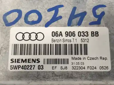 Pezzo di ricambio per auto di seconda mano centralina motore per audi a3 (8p) 1.6 102 cv / 75 kw riferimenti oem iam 5wp40227 06a906033bb simos71