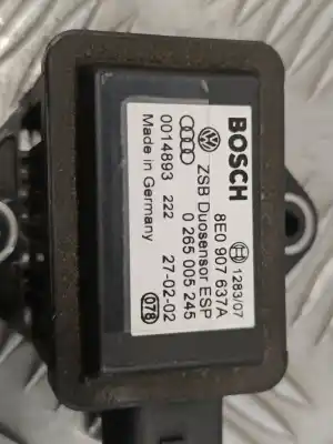 Pièce détachée automobile d'occasion capteur esp pour audi a4 avant (8e) 2.5 tdi quattro (132kw) références oem iam 8e0907637a 0265005245 