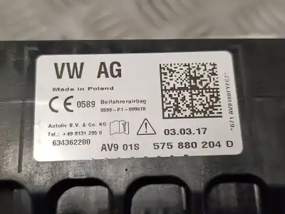 Автозапчасти б/у подушка безопасности передняя правая за seat ateca (kh7, khp) 1.6 tdi ссылки oem iam 575880204d 0589p1000678 