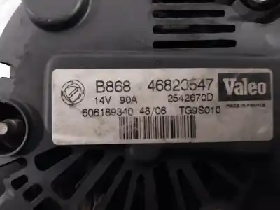 Pièce détachée automobile d'occasion alternateur pour fiat grande punto (199) 1.3 16v jtd cat références oem iam 46823547 2542670d tg9s010