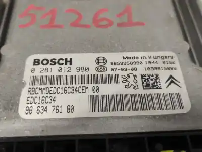 Автозапчасти б/у блок управления двигателем за citroen c4 picasso i monospace (ud_) 1.6 hdi ссылки oem iam 0281012980 9663476180 edc16c34