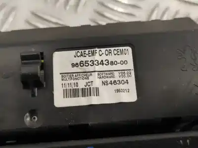 Second-hand car spare part multifunction display for citroen c4 lim. 1.6 hdi fap oem iam references 9665334380  