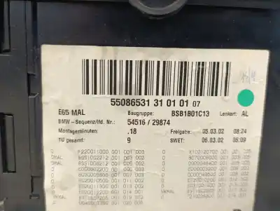 Pezzo di ricambio per auto di seconda mano bracciolo centrale per bmw serie 7 (e65/e66) 3.6 v8 32v cat riferimenti oem iam   