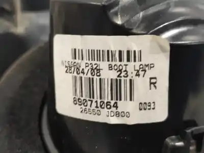 Автозапчасти б/у внутренний правый задний фонарь за nissan qashqai / qashqai +2 i (j10, nj10, jj10e) 2.0 dci ссылки oem iam 26550jd800 89071064 