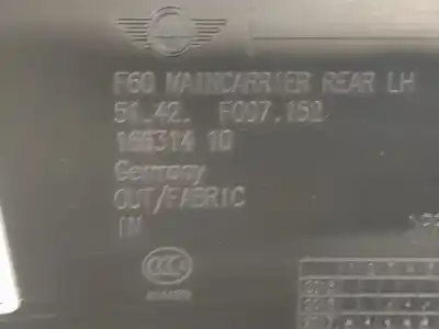 Автозапчасти б/у обивка задней левой двери за mini mini countryman (f60) cooper ссылки oem iam 5142f007152 16631410 