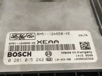 Автозапчастина б/у ебу контролер двигуна для ford c-max (cb3) 1.6 tdci cat посилання на oem iam 0281015242 8m5112a650xe 