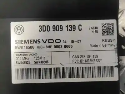 Pezzo di ricambio per auto di seconda mano modulo elettronico per porsche cayenne (typ 9pa) 4.5 v8 cat riferimenti oem iam 3d0909139c 5wk48826 5wk48506