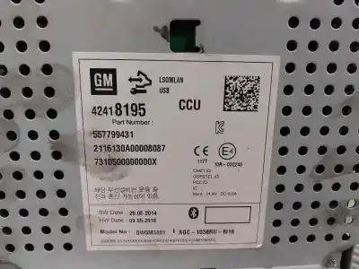 Peça sobressalente para automóvel em segunda mão sistema de áudio / rádio cd por opel mokka / mokka x (j13) 1.6 cdti 4x4 (_76) referências oem iam 557799431 42418195 