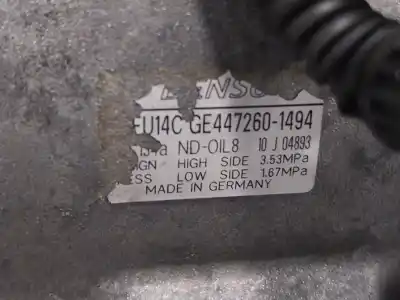 Peça sobressalente para automóvel em segunda mão compressor de ar condicionado a/a a/c por toyota auris (_e15_) 1.6 (zre151_) referências oem iam 4472601494  