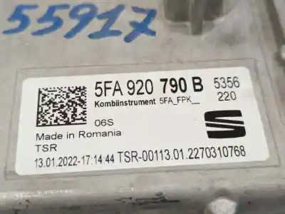 Second-hand car spare part dashboard for cupra formentor km (fm6) oem iam references 5fa920790b a2c19712701 