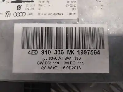Second-hand car spare part electronic module for audi q7 (4l) 3.0 v6 24v tdi oem iam references 4e0910336mx 4e0862335 1997564
