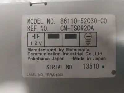 Автозапчасти б/у многофункциональный дисплей за toyota yaris verso (ncp2/nlp2) 1.3 linea luna 86 cv / 63 kw ссылки oem iam 8611052030c0 cnts0920a 