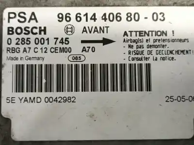 Автозапчасти б/у блок управления подушками безопасности за peugeot 207/207+ (wa_, wc_) 1.4 16v ссылки oem iam 966144068003 0285001745 