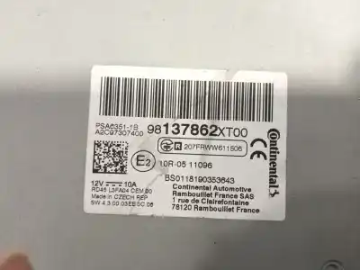 Peça sobressalente para automóvel em segunda mão sistema de áudio / rádio cd por citroen berlingo multispace (b9) 1.6 bluehdi 120 referências oem iam 96137862xt a2c97307400 
