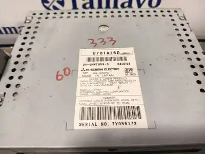 Second-hand car spare part audio system / radio cd for mitsubishi outlander (cw0) 2.0 di-d cat oem iam references 8701a260 dy6mw7u593 