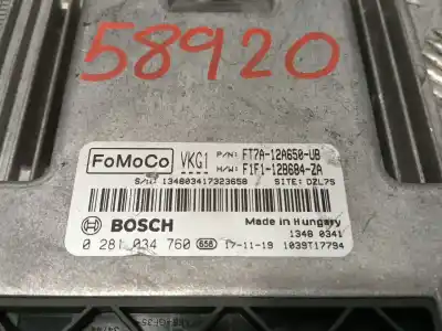 Second-hand car spare part ecu engine control for ford transit courier * oem iam references 0281034760 ft7a12a650ub f1f112b684za