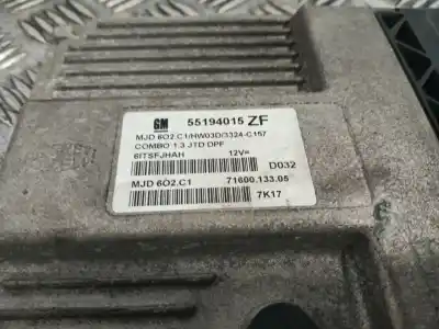 Pezzo di ricambio per auto di seconda mano centralina motore per opel combo corsa c riferimenti oem iam 55194015  7160013305