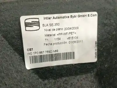 Peça sobressalente para automóvel em segunda mão chapeleira por seat leon (1p1) 1.9 tdi referências oem iam 1p0867769d  