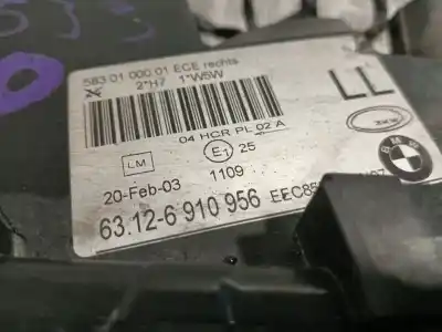 Second-hand car spare part right headlight for bmw 3 (e46) 320 d oem iam references 63126910956  