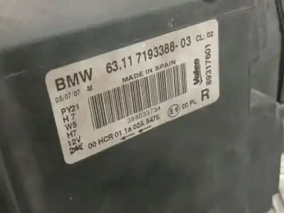 Second-hand car spare part right headlight for bmw 1 (e87) 118 d oem iam references 63117193388  89317601