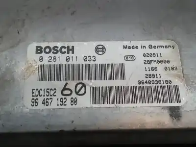 Second-hand car spare part ecu engine control for peugeot 807 sv oem iam references 0281011033  9646719280