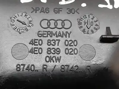 Second-hand car spare part interior right front handle for audi a8 (4e2) 4.0 tdi quattro oem iam references 4e0837020  4e0839020