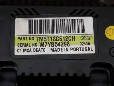 Second-hand car spare part climate control for ford focus lim. (cb4) titanium oem iam references 7m5t18cc612ch  w7yb54298