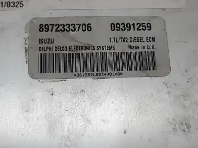Автозапчастина б/у ебу контролер двигуна для opel corsa c club посилання на oem iam 8972333706  09391259 Автозапчастина б/у ебу контролер двигуна для opel corsa c club посилання на oem iam 8972333706  09391259