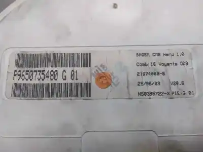 Peça sobressalente para automóvel em segunda mão quadrante por citroen c2 (jm_) 1.4 hdi referências oem iam p9650735480  