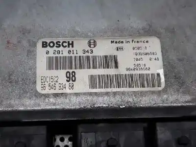 Second-hand car spare part ecu engine control for citroen jumpy 2.0 hdi sx furg. (80kw) oem iam references 9654693480  0281011343