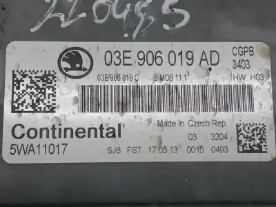 Second-hand car spare part ecu engine control for skoda fabia (5j2 ) ambition oem iam references 03e906019ad 03e906019c 5wa11017