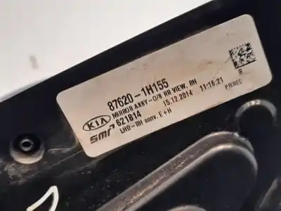 Peça sobressalente para automóvel em segunda mão espelho retrovisor direito por kia cee´d drive referências oem iam 876201h155  