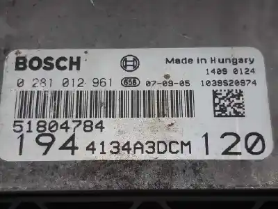 Автозапчасти б/у блок управления двигателем за fiat croma (194) 1.9 8v multijet dynamic ссылки oem iam 0281012961   Автозапчасти б/у блок управления двигателем за fiat croma (194) 1.9 8v multijet dynamic ссылки oem iam 0281012961